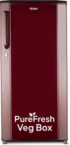Haier 165 L Direct Cool Single Door 1 Star Refrigerator  with DEFT TechnologyLarge Vegetable Box