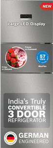 BOSCH 303 L Frost Free Triple Door 3 Star Refrigerator  with Large LED Display, 18 Hrs Cooling Retention,Adaptive Intelligence, VitaFresh 10 Day Fresh Technology
