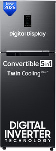 Samsung 301 L Frost Free Double Door 2 Star Refrigerator with Convertible 5-in-1, Digital Inverter, Digital Display, 2026 Model