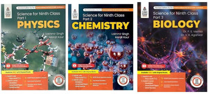 Combo Pack: Lakhmir Singh Class 9 Science (Physics, Chemistry, Biology) - 2025-26 Examination