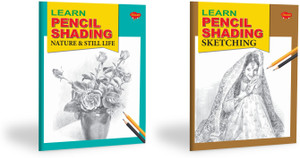 Set Of 2 Pencil Activity Books, Learn Pencil Shading Nature & Still Life And Learn Pencil Shading Sketching