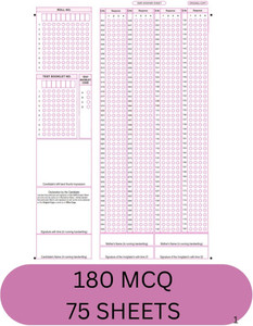 OMR Sheets For Practise NEET Exam 2026, 180 MCQ 75 SHEETS With NTA Latest NMC Pattern, Mock Test Practice & Exam Preparation-Pack Of 75 Sheets