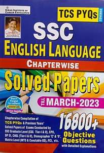 Kiran Ssc English Language Chapterwise Solved Papers (Till March-2023 ...