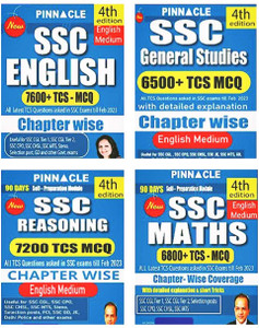 Pinnacle Publications Combo Set Of 4 Books 1. SSC English 7600 TCS MCQ ...