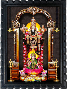 EMPEROR ART GALLERY God Venkateswara Swamy With Lakshmi Photo Frame ...