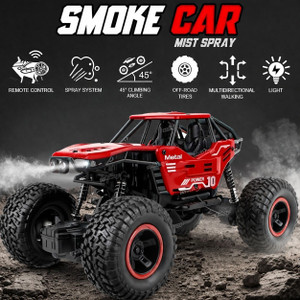 joymax All-Terrain Rechargeable RC Rock Car with LED Lights & Smoke Function