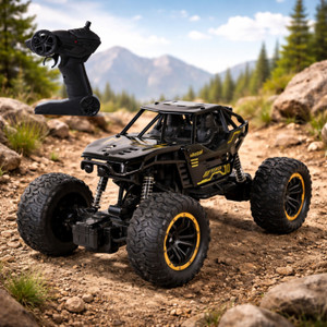 frendo Remote Controlled Rock Crawler RC Monster Truck, 2.4G, 1:18 Scale (Black)