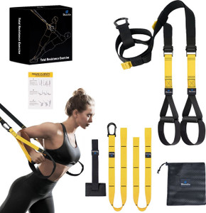 Wearslim Suspension Trainer System Lightweight & Portable Full Body Workout Resistance Tube