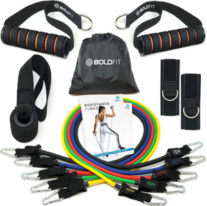BOLDFIT Set For Men Women Gym Workout Equipment For Exercise Stretching रेजिस्टेंस ट्यूब