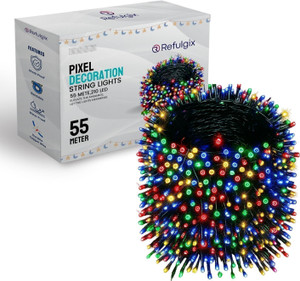 Refulgix 210 LEDs 55 m Multicolor Color Changing String Rice Lights