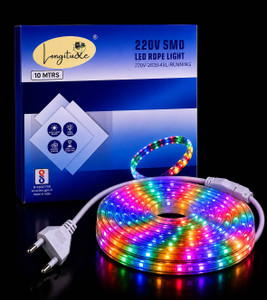 Longitude 1200 LEDs 10 m Multicolor Steady Strip Rice Lights