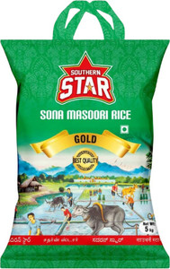 Southern Star Organic Sona Masoori BPT Rice | South India Export Quality Sona Masoori Rice (Medium Grain, Raw)