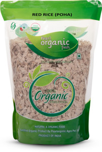 Pearl Organic Fresh RED RICE POHA Basmati Rice (Long Grain, Raw)