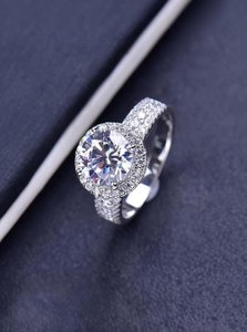 IGA COLLECTION Iga Collection Valentine Sterling Silver Cubic Zirconia Stone Fashion Sterling Silver Cubic Zirconia Platinum Plated Ring