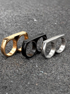 VIANSH Double Finger Ring Black - Image 5