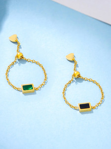 Qiroko Power Edit Collection | Combo Set of 2 Stainless Steel Adjustable Rings Stainless Steel Chain Ring - Single Finger