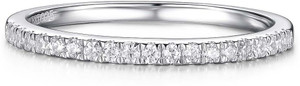 BRD jewelry 925 Sterling Silver Eternity Silver Band Ring For Women and Gilrs Sterling Silver Cubic Zirconia Rhodium Plated Ring