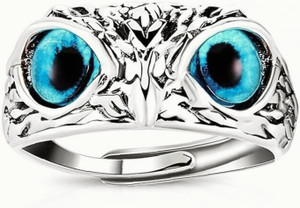 D2Fashion D2 Fashion Owl Ring Eyes for Men Women Ring Adjustable Stainless Steel Ring