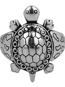 Shopping Dust Tortoise Turtle Ring Vaastu Fengshui Kachua good Luck Ring Charm Finger Ring for Men Women Alloy Silver Plated Ring
