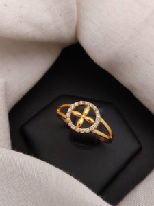 GA JEWELLERY Ring:Micro Gold Plated and Beautifully Crafted Ring for Women & Girls Alloy Diamond Gold Plated Ring