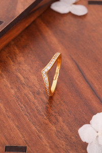 brado jewellery 1 Adjustable Gold Plated Ring. Brass Diamond Gold Plated Ring