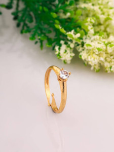 GA JEWELLERY Ring:Micro Gold Plated and Beautifully Crafted Ring for Women & Girls Alloy Diamond Gold Plated Ring