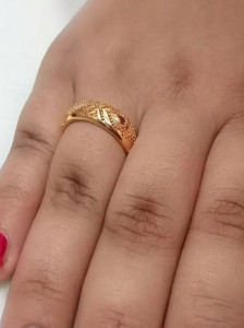GK-SK Women Gold Plated Ring Brass Gold Plated Ring