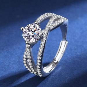 MYKI Elegant Ring For Women Stainless Steel Cubic Zirconia Silver Plated Ring