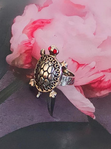 Shiv Jagdamba Decent Design Tortoise Turtle Charm Best Quality Metal Ring Metal Sterling Silver Plated Ring