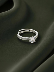 Salty Silver Diamond Ring for Women & Girls Copper Ring