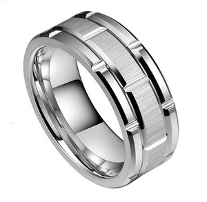 MEENAZ Silver Rings for Men boys boyfriend lovers thumb band finger rings  for men gents Metal, Alloy, Steel, Stainless Steel Titanium, Black Silver, 