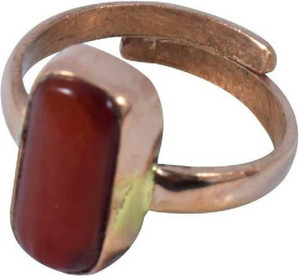 Gemzonite Ratti Coral Ring with Natural Moonga Astrological