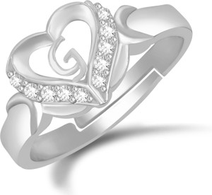 MEENAZ Valentine Gifts Fashion Traditional Jewellery designer Stylish Fancy Party wear Simple Single Promise Propose Engagement model birthday Anniversary Wedding Heart Shape Silver Platinum Golden i love you G Word G Name G Alphabet G Letter G Initial G Rings for girls gf women husband girlfriend Men Boys Couples Men Boys style boyfriend Wife Lovers Ladies Friends Solitaire American diamond CZ AD Anguthi Adjustable Free size Love Couple Ring Set valentines gift silver ring only Daily use combo set pack Hand finger rings for Couples latest design Polish Finish Best Friend Friendship ALPHABET LETTER RING-MEF019 Alloy, Copper, Brass, Crystal, Metal, Stone Cubic Zirconia, Diamond, Crystal, Zircon Platinum, Rhodium, Silver Plated Ring