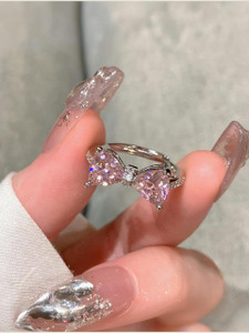 Modeflix Cute Bow-Style Pink Stone Ring - Image 6