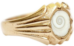 Naveen metal works Panchaloha/Impon Gomati chakra stone ring for men and women Alloy Ring