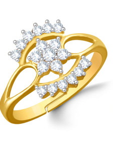 Heer Collection Valentine Gifts Jewellery Adjustable American Stone Solitaire's Gold Plated Ring Brass, Stainless Steel, Copper, Alloy Gold Plated Ring