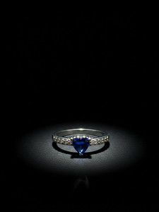 BOGHRA SALES Heart shape valentine propose silver ring for women and girls Silver Diamond Silver Plated Ring