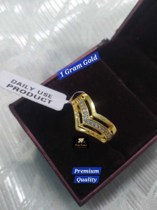 Prisha Fashion 1 Gram Gold Plated Ring Brass Gold Plated Ring