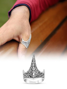 Syfer Ertugrul Gazi Ring For Boy Men IYI Ring Dirilis Ertugrul ring for boy & girl Stainless Steel Silver Plated Ring