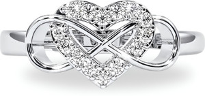 Zarkan Zarkan 925 Hallmark Heart Propose Silver Certified Ring Sterling Silver Rhodium Plated Ring