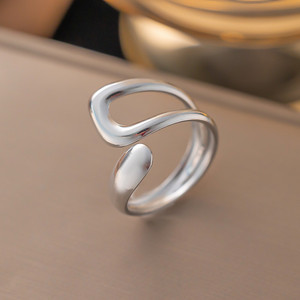 MYKI Lovesome Casual Ring For Women & Girls Stainless Steel Silver Plated Ring