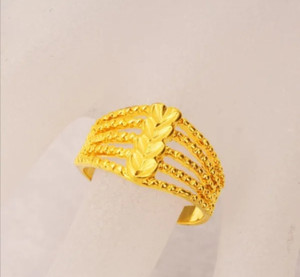 TMRcreation Beautiful Girl and Women ( Peck of 1 ) Gold plated Ring Brass Gold Plated Ring