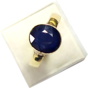 PRIYANSHU NAVRATN Stone Sapphire Gold Plated Ring
