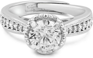 Zarkan Princess Silver Solitaire Ring - Image 6