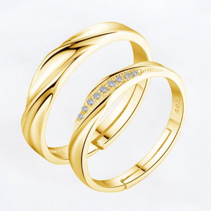 MYKI Love Proposal Wedding Lovers Couple Rings For Valentine's Day Men Women Metal Ring Set