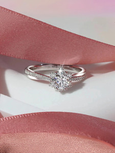 Zarkan Zarkan 925 Hallmark Silver Sparkle Of Love Ring For Girls & Women Silver Zircon Rhodium Plated Ring