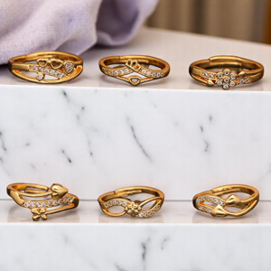 brado jewellery Brass Diamond Gold Plated Ring