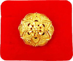 manohar One Gram Gold Plated Adjustable Free size Golden Finger Ring (MG595 R) Brass Gold Plated Ring