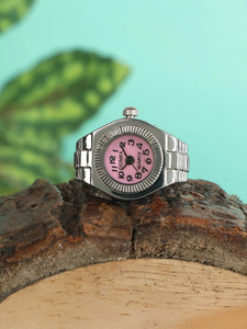 Thrillz Stylish Ring watch For Women Pink Stainless Steel jewelry accessories for women Stainless Steel Silver Plated Ring