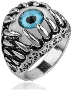Syfer Turkish Evil Eye Ring Protect You From Harmful Energy and negativity Stainless Steel Silver Plated Ring